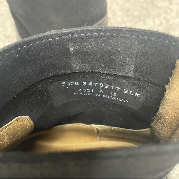 FRYE Black Leather & Suede Booties 5.5 - Picture 6 of 8